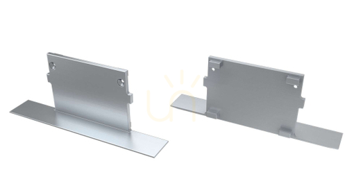Kontrollera LUMINES TALIA M4 ändstycke i aluminium, silver, heltäckande avslut