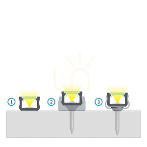 LED-profil i aluminium LUMINES X, anodiserad inox, 2,02 m small 6