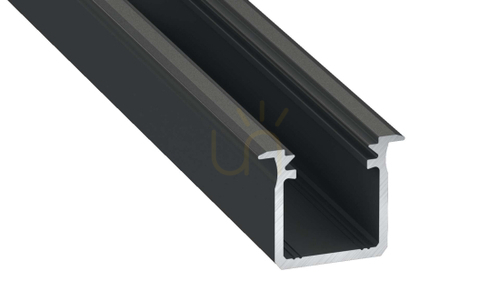 Kontrollera LUMINES LED-profil typ G svart anodiserad 2 m