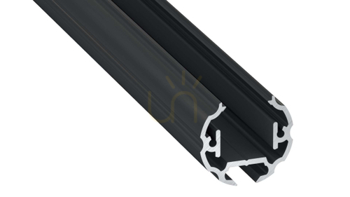 Kontrollera LUMINES LED-profil typ Cosmo svart anodiserad 2 m
