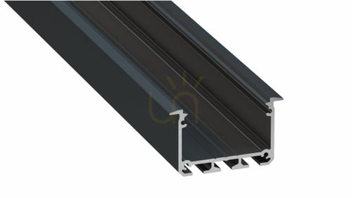 Kontrollera LUMINES LED-profil typ INSO svartlackerad 1 m