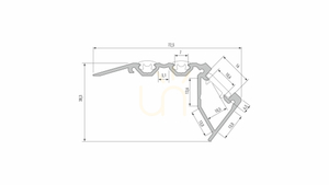 LED-profil LUMINES typ Scala svart anodiserad 1 m small 1