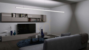 Dubbelsidig LED-profil LUMINES DOPIO vitlackerad 2,02 m small 4