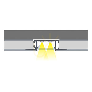 LUMINES ZATI infälld LED-profil för gipsskivor, svartlackerad, 2,02 m small 14
