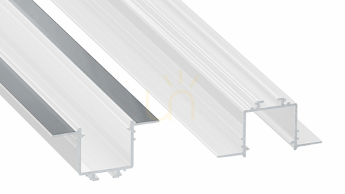 Kontrollera LED-profil LUMINES typ Subli vitlackerad 2 m