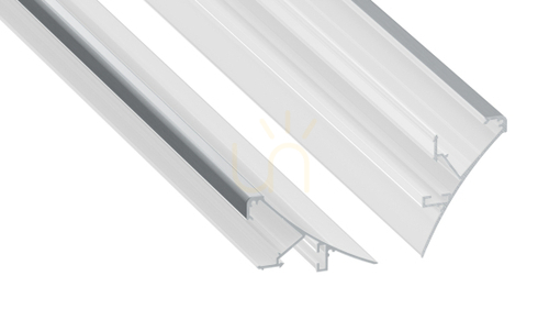 Kontrollera LED-profil LUMINES typ Logi vitlackerad 2 m
