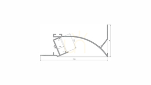 LED-profil LUMINES typ Topo vitlackerad 2 m small 1