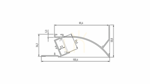 LED-profil LUMINES typ Pero silveranodiserad 2 m small 1
