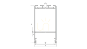 LED-profil LUMINES typ Claro vitlackerad 3 m small 1