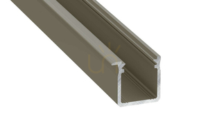 LED-profil LUMINES typ J inox anodiserad 1 m small 0