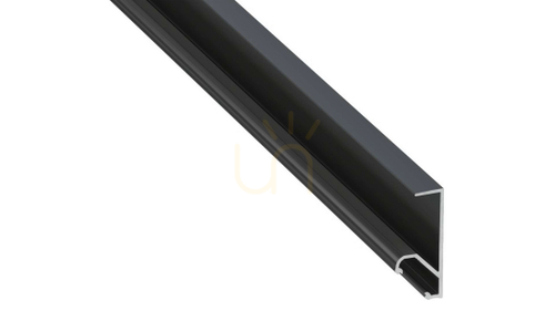 Kontrollera LUMINES LED-profil typ Q20 svart anodiserad 2 m