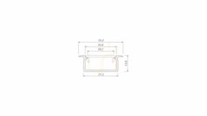 LED-profil LUMINES typ Gemi silver anodiserad 1 m small 1