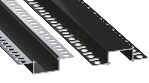 Kontrollera Lumines HIRO LED-profil för gipsskivor, svartlackerad, 2,02 m