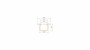 LED-profil LUMINES typ U svart anodiserad 2 m small 1