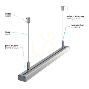 Utanpåliggande LED-profil LUMINES typ SILEDA silveranodiserad 2 m small 7