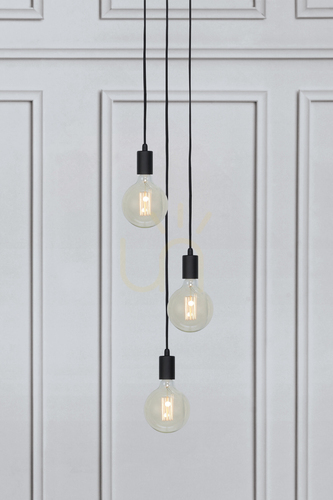 Kontrollera Pendant Light Markslöjd SKY 3-Light Round Black Metal 106334