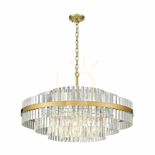 Kontrollera CONSTANTINOPLE P0567-16A-2GAC ljuskrona, mässing och glas, 16xG9, Ø 80 cm