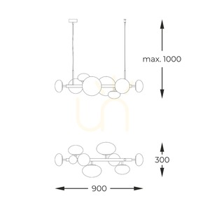 Pendellampa Zuma Line OMI 1192, svart small 2