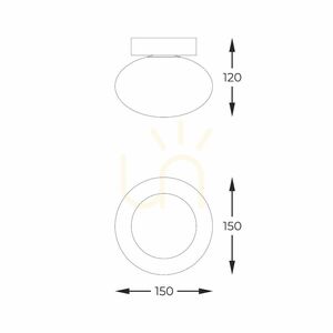 Taklampa Zuma Line OMI 1189 guld small 1