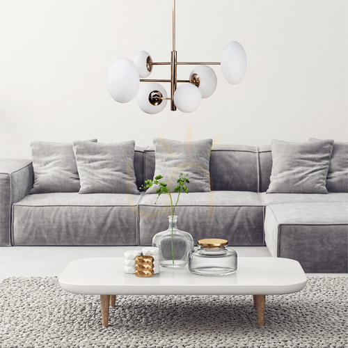 Kontrollera Zuma Line OMI 1197 takkrona, guld, 6×G9