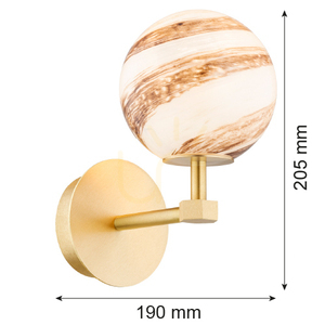 Vägglampa ARGON Aruba vit brons mässing E14 IP20 8500 small 5