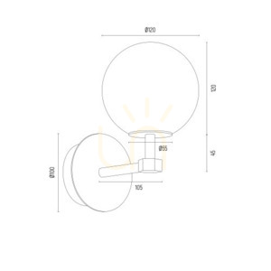 Vägglampa ARGON Aruba vit brons mässing E14 IP20 8500 small 6