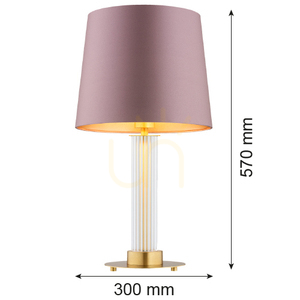 Bordslampa ARGON Hampton 8542 transparent mässing E27 small 4