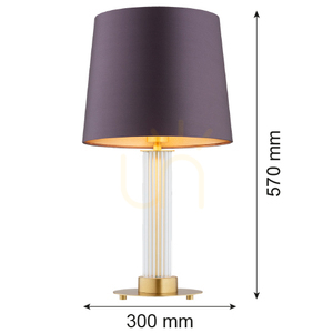 Bordslampa ARGON Hampton 8543 transparent mässing E27 small 4