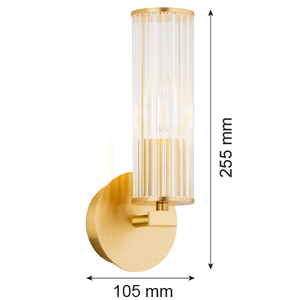 Vägglampa ARGON Hampton transparent mässing E14 IP20 8497 small 5