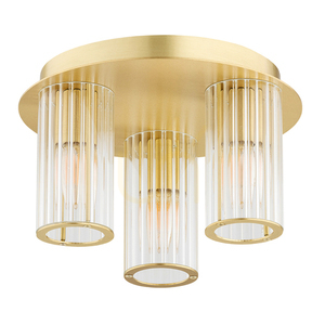 Plafond ARGON Hampton transparent glas mässing 3xE14 6304 small 1