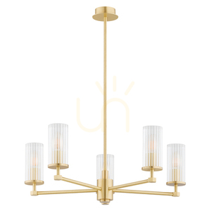 Ljuskrona ARGON Hampton transparent mässing 5xE14 2177 small 1