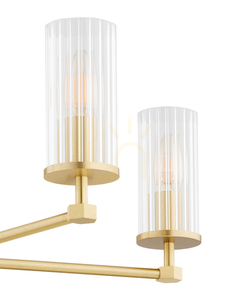 Ljuskrona ARGON Hampton transparent mässing 5xE14 2177 small 5