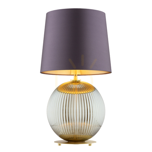 Kontrollera Bordslampa ARGON HAMILTON lila mässing E27 8532