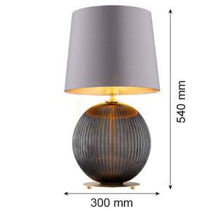 Bordslampa ARGON HAMILTON grå rökig mässing E27 8539 small 4