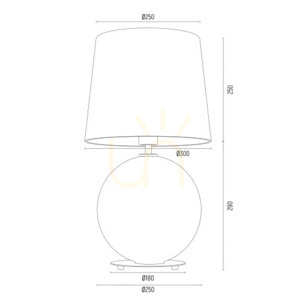 Bordslampa ARGON HAMILTON 8544 vit E27 mässing IP20 small 7
