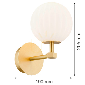 Vägglampa Argon Paloma vit borstad mässing E14 IP20 8502 small 6
