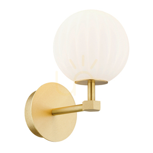 Vägglampa Argon Paloma vit borstad mässing E14 IP20 8502 small 0