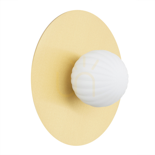 Kontrollera Argon PALOMA 8503 vägg- och taklampa, borstad mässing och opalglas, E14, 30 cm