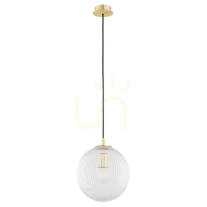 Taklampa ARGON PALOMA transparent glas mässing 8517 small 1