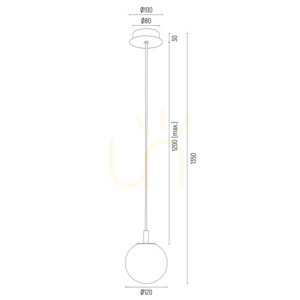 Pendant light ARGON ALMIROS 8450 vit mässing glas E14 IP20 small 7