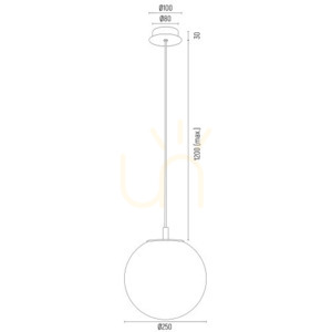 Pendellampa ARGON ALMIROS 8447 vit marmor mässing E27 IP20 small 7