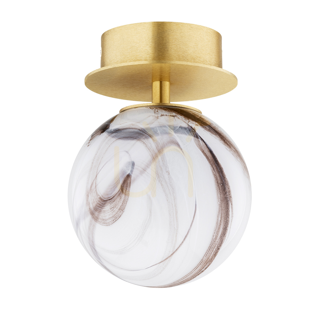 Utsikt Vägglampa ARGON Fabio vit marmor mässing IP44 8453 Vägglampa ARGON Fabio vit marmor mässing IP44 8453