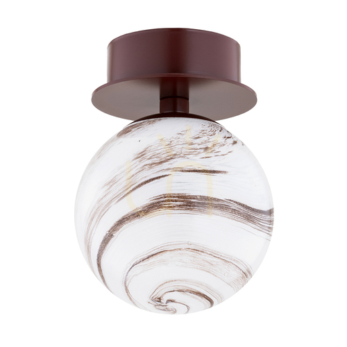 Kontrollera Argon FABIO 8455 vägg- och taklampa, chokladbrun, marmorerat glas, E14 IP44