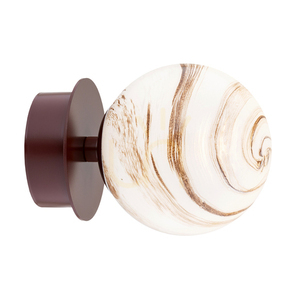 Vägglampa ARGON FABIO 8455 IP44 vit marmor/choklad E14 small 0