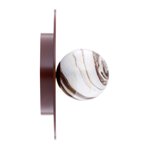Kontrollera Vägglampa ARGON PIAVA 8446, vitbrunt marmorerat glas, E14 IP20