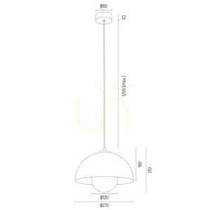 Pendellampa Argon Piava vit marmorerad glas E14 8443 small 7