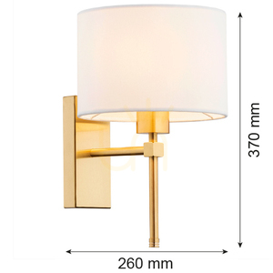 Vägglampa ARGON ABBANO vit borstad mässing E27 8048 small 2
