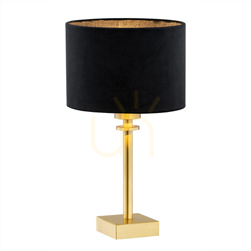 Kontrollera Bordslampa ARGON ABBANO svart velour mässing E27 8049