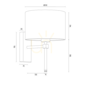 Vägglampa ARGON Abbano grön mässing E27 8107 small 3