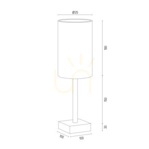 Bordslampa ARGON Abruccio svart mässing velour 8031 small 6